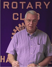 Ken Sunseri speaks at the Rotary Club